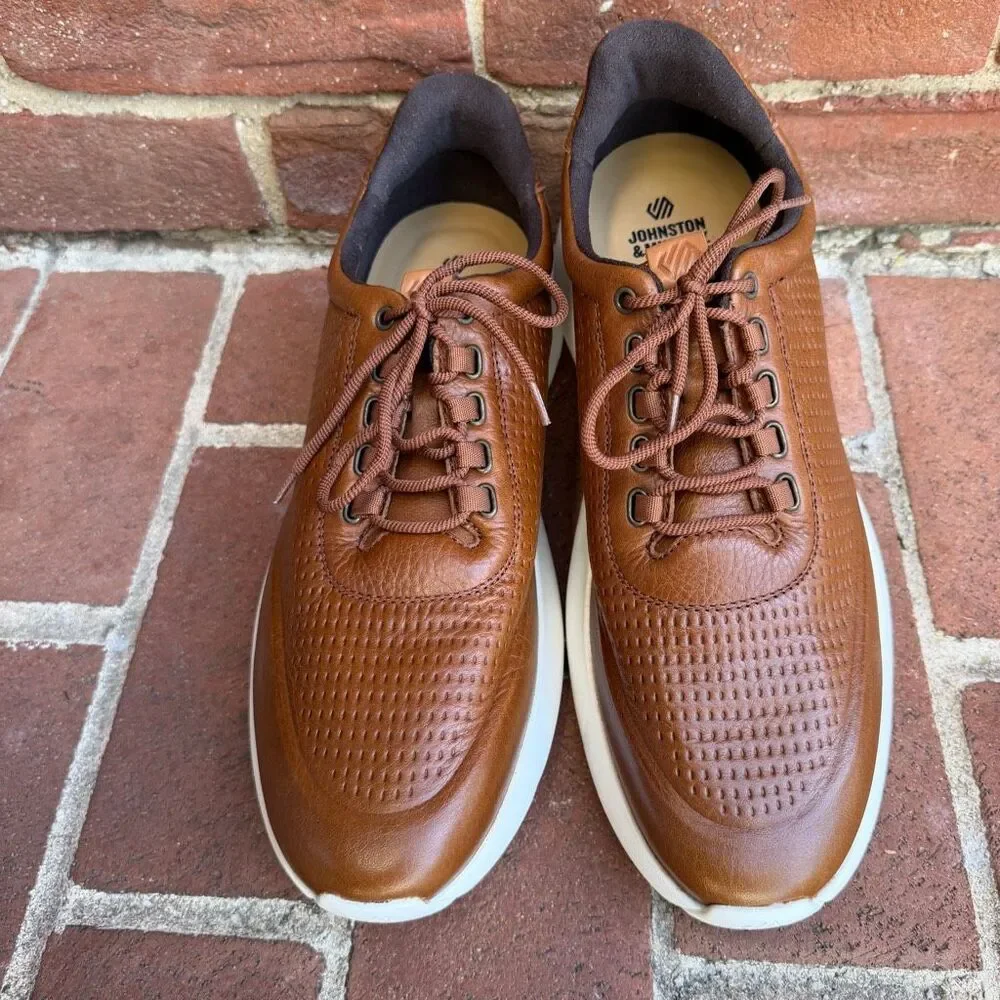 Johnston & Murphy Men's Amherst 2.0 Embossed U-Throat Sneakers Tan Size 13 NEW